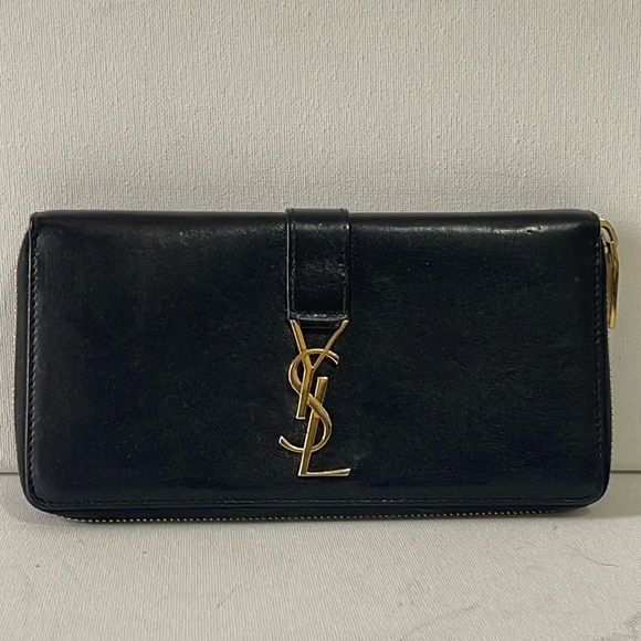 YSL Saint Laurent Paris Long Wallet Round Zipper - Picture 8 of 8